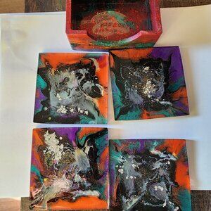 Resin coaster set